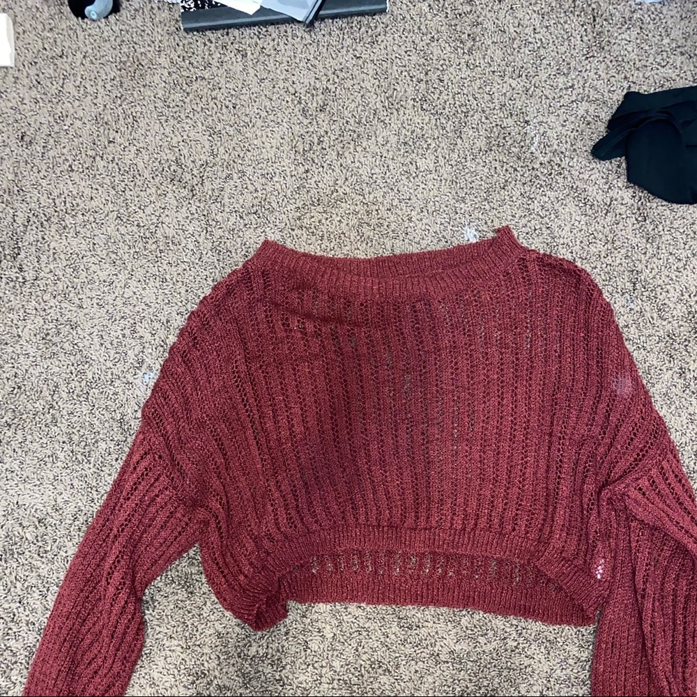 Burgundy sweater